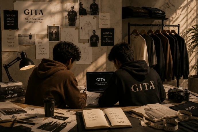 Creative team behind GITĀ designing premium oversized T-shirts