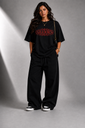 GITA Shadowborne Noir Oversized  T-Shirt BLACK / WHITE